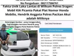 Fakta Unik Laka Lantas di Wilkum Polres Sragen: Mobil KIA Picanto Pakai Plat Nomor Honda Mobilio, Hendrik Anggota Polres Pacitan Akui adalah Miliknya