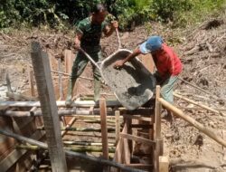 Satgas TMMD ke-127 Kodim 0116/Nagan Raya Percepat Pembangunan Box Culvert Desa Ujung Blang