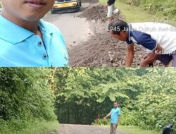Rasidin dan Warga Gotong Royong Perbaiki Jalan Dukuh Badag–Bantar Panjang