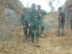 Dandim 0116 Nagan Raya Tinjau Langsung Pembangunan Fisik Pembuatan Jalan Baru