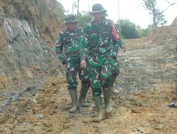 Cuaca Yang Tidak Menentu Tak Surutkan Dansatgas Cek Lokasi Fisik TMMD ke 127 Kodim 0116 Nagan Raya