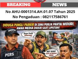 Diduga Pungli Parkir di Zona Publik Pantai Widuri, Awak Media Diusir Saat Liputan