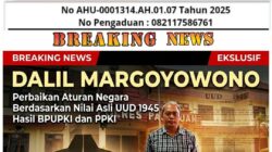 Dalil Margoyowono: Perbaikan Aturan Negara Berdasarkan Nilai Asli UUD 1945 Hasil BPUPKI dan PPKI