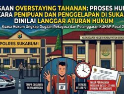 Dugaan Overstaying Tahanan: Proses Hukum Perkara Dugaan Penipuan dan Penggelapan di Sukabumi Dinilai Langgar Aturan Hukum