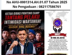 Ketua GIBAS Fighting Camp Tantang Pelaku Intimidasi Wartawan: “Sok Jago” Hobi Kekerasan? Masuk Ring Boxing Saja!