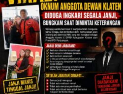 Viral! Habis Manis Sepah Dibuang: Oknum Anggota Dewan Klaten Diduga Ingkari Segala Janji, Bungkam Saat Dimintai Keterangan
