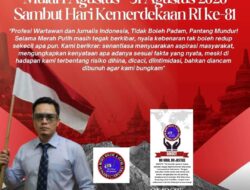 GMOCT: Kibarkan Merah Putih Serentak, Semangat Kemerdekaan, Nyala Wartawan Tak Boleh Padam