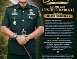 Detasemen Intelijen Kodam IV/Diponegoro Ucapkan Selamat kepada Letkol Arh Agus Fithriyanto, S.A.P. — Mengikuti Pendidikan Jabatan Golongan V