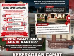DIPERTANYAKAN! CAMAT DISEBUT JARANG BERADA DI WILAYAH KECAMATAN, KONFIRMASI MEDIA TAK KUNJUNG DIJAWAB